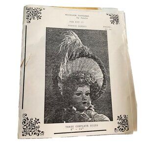 Heirloom Patterns By Paule French Bonnet 3 Sizes 8-14 PT2066 1980s